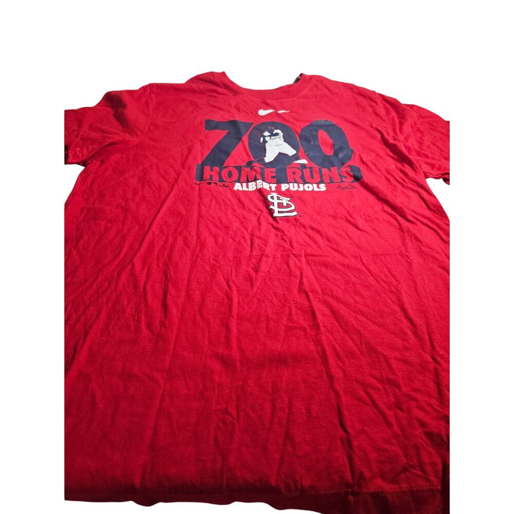 Nike Albert Pujols 700 Home Run Red T shirt XL